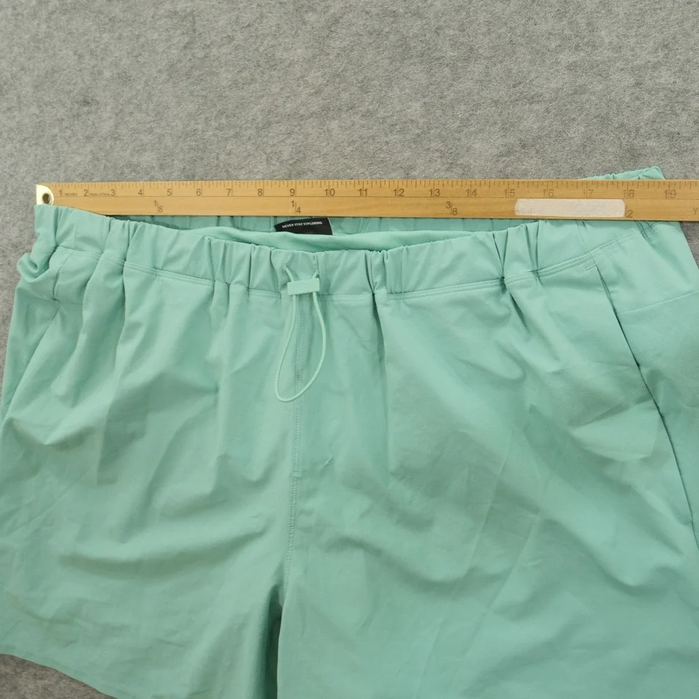 North Face Mens 2XL XXL Green Lined Elastic Waist Graphic Print Gym Active